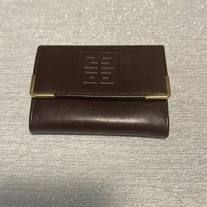 Givenchy 6 spot key case-mahogany brown excellent condition